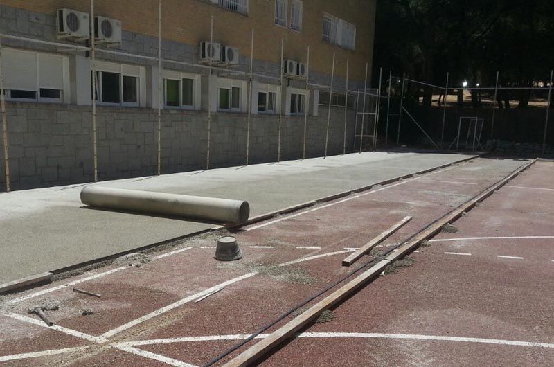 Reparación Rehabilitación Pista Deportiva Colegio Madrid